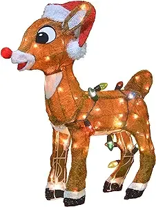 Northlight Seasonal 24" Rudolph with Santa Hat