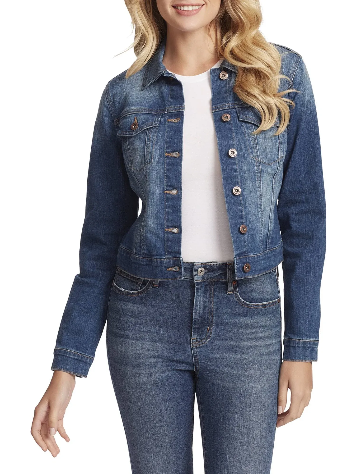 Jessica Simpson Pixie Denim Jacket - Jefford Wash - Xs