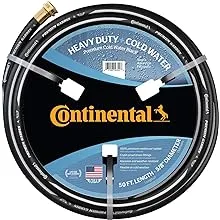 Continental ContiTech Heavy-Duty Contractors Water Hoses - Coupled, 5/8 in x 50 ft, Black