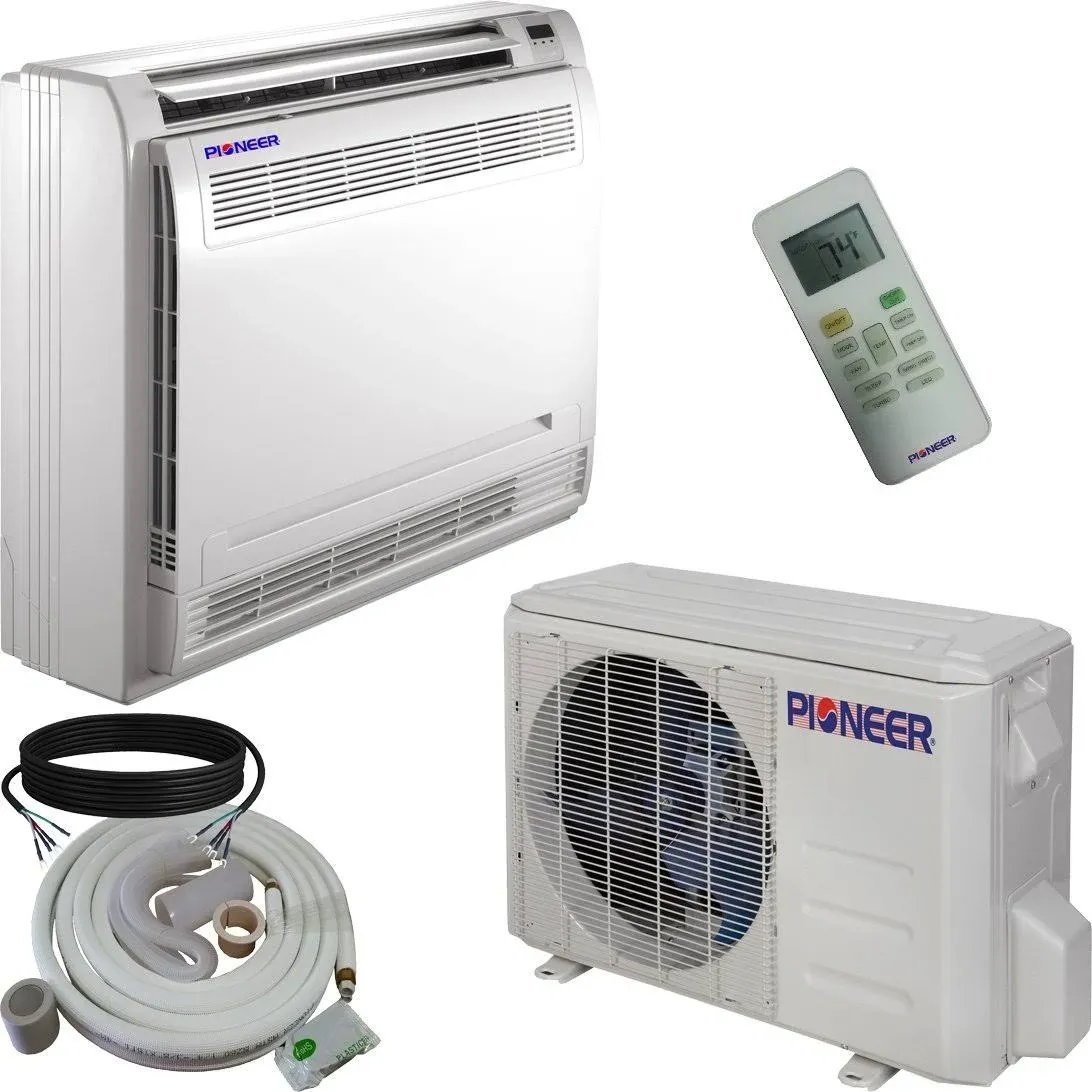 Pioneer 12,000 BTU SEER2 Ductless Mini-Split Inverter++ Energy-Star Air Conditioner Heat Pump System Full Set