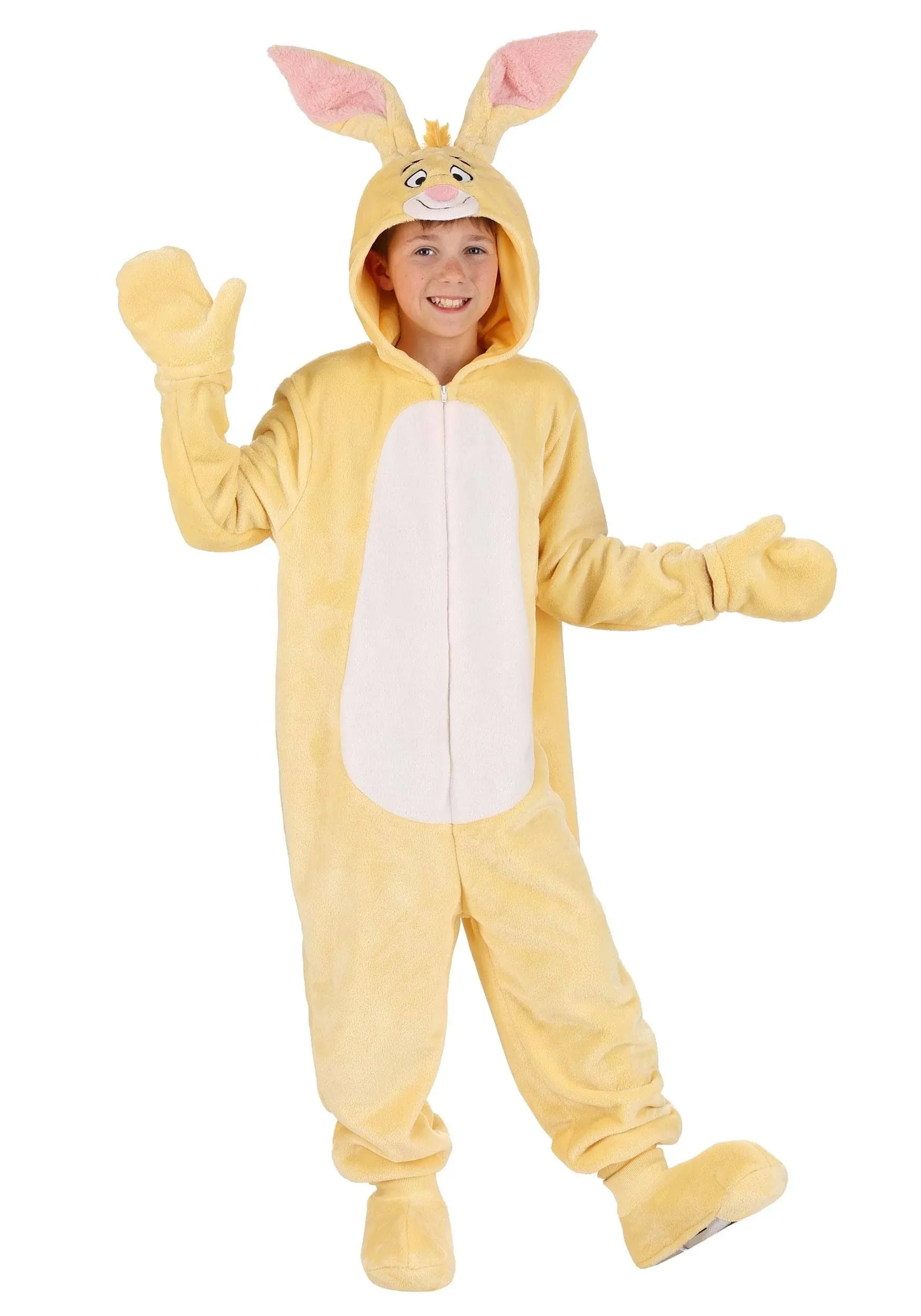 Disney’s Deluxe Rabbit Costume, Kid’s Boy’s and Girl’s Hooded Halloween Onesie with Mittens, Winnie the Pooh