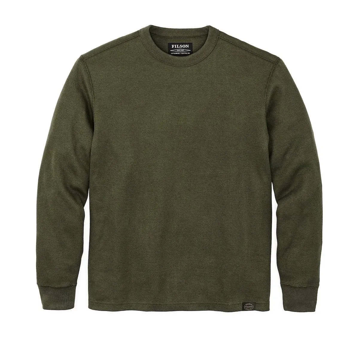 Filson Waffle Knit Thermal Crewneck | Mossy Rock Large