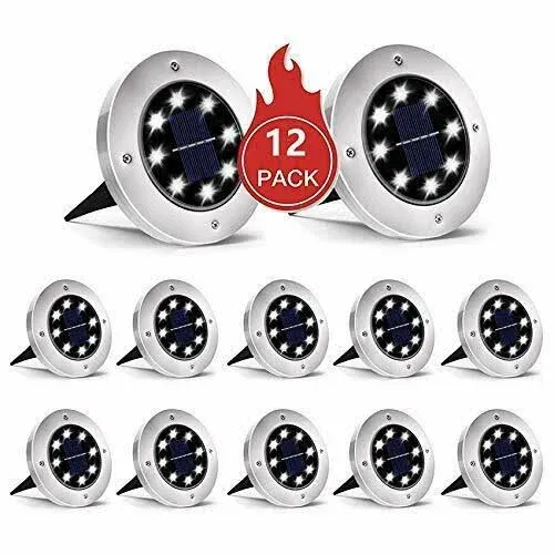 INCX Solar Ground Lights 12 Packs