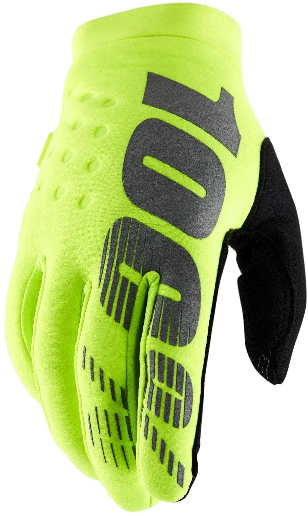 100% Brisker Gloves, Fluo Yellow/Black / Medium