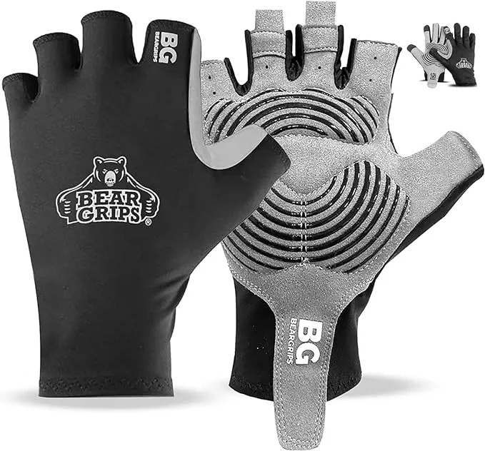 Bear Grips Weight Lifting Gloves for Men Women Half Finger Lifting Gloves Full Finger Workout Gloves for Men No Finger Exercise