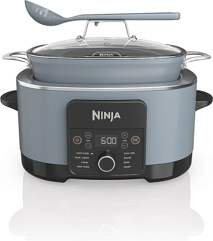 Ninja MC1001C Foodi PossibleCooker Pro 8.5 Quart Multi-Cooker, with 8-in-1 Slow Cooker,Dutch Oven,Steamer &More,Glass Lid & Integrated