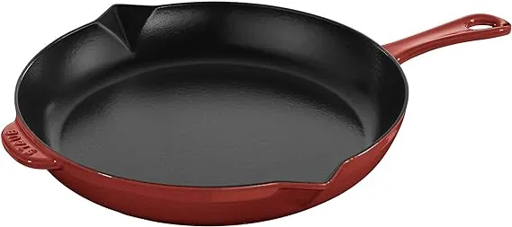 STAUB - 1223006 STAUB Cast Iron Fry Pan, 12-inch, Cherry