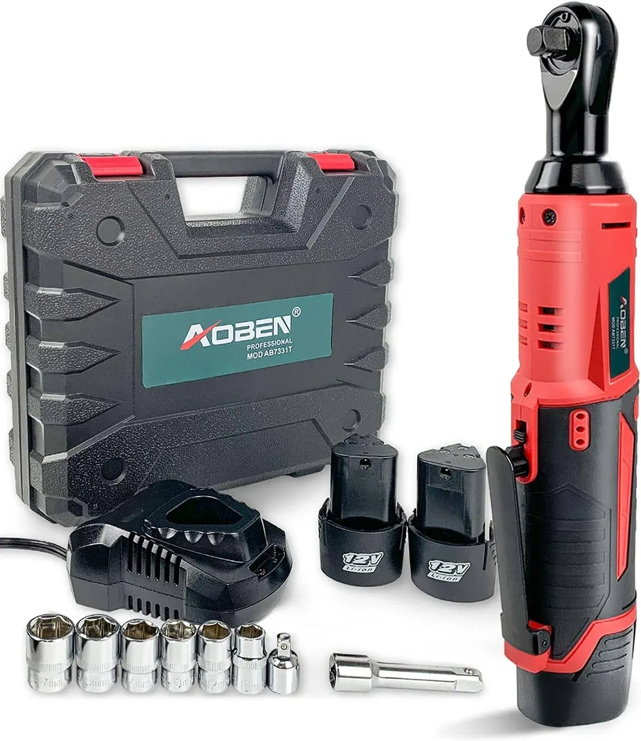 NEW in original box-Cordless Electric Ratchet Wrench Set-2 Battery and charger