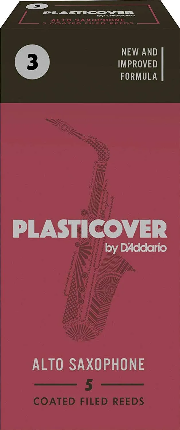 Plasticover Alto Saxophone 3 Reeds, 5-Pack