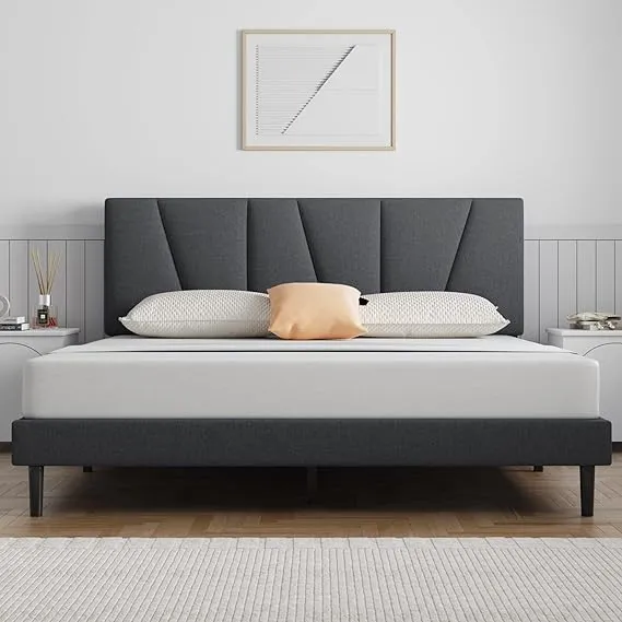 Molblly Bed Frame SKU:6905, Full / Dark Gray