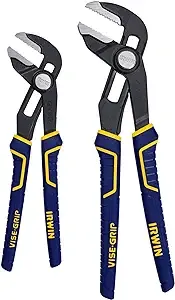 IRWIN VISE-GRIP GrooveLock Pliers Set, Straight Jaw, 2-Piece (1802532)