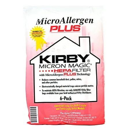 Kirby MicroAllergen Plus HEPA Filter Bags – 6 Pack