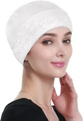 Lace Beanie Sleep Caps Head Coverings for Women Hair Loss