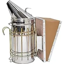 VIVO Large Stainless Steel Bee Hive Smoker with Heat Shield, Beekeeping Equipment BEE-V001L