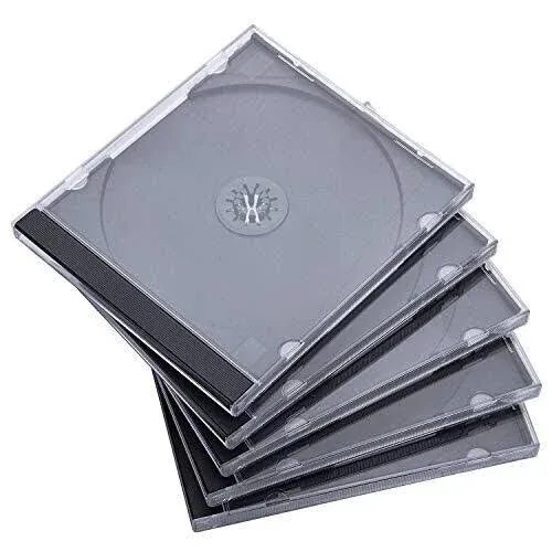 Single Premium CD Jewel Case Clear Tray Assembled (10 Pack)