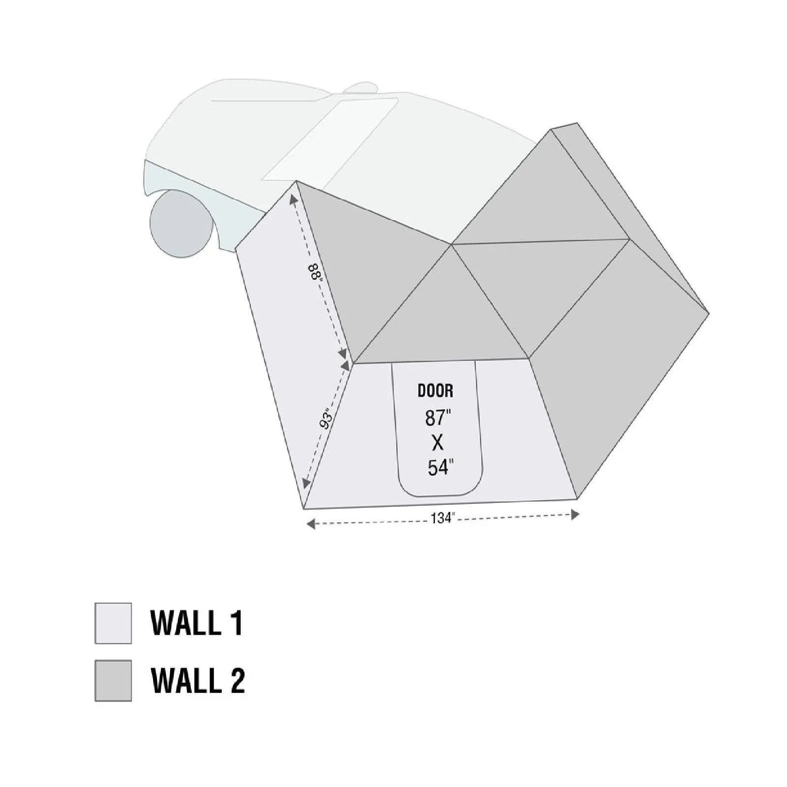 Overland Vehicle Systems Nomadic 270 LT Awning Side