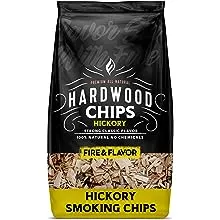 Fire & Flavor Premium All Natural Smoking Wood Chips, 2 Pounds, Hickory