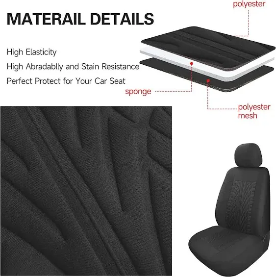 Pariitadin Car Seat Covers Full Set, Washable And Breathable Premium