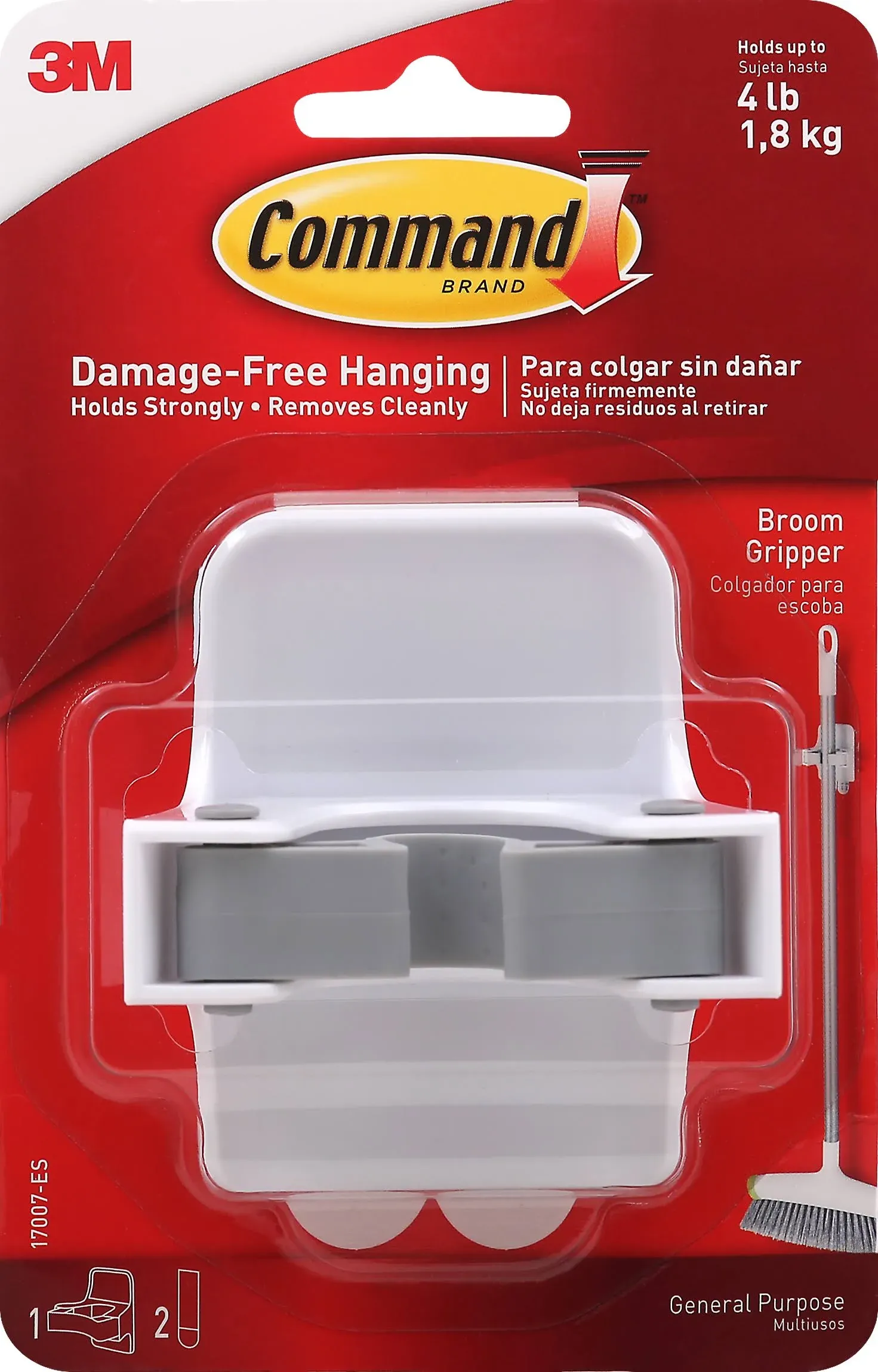 Command Broom Gripper (White)