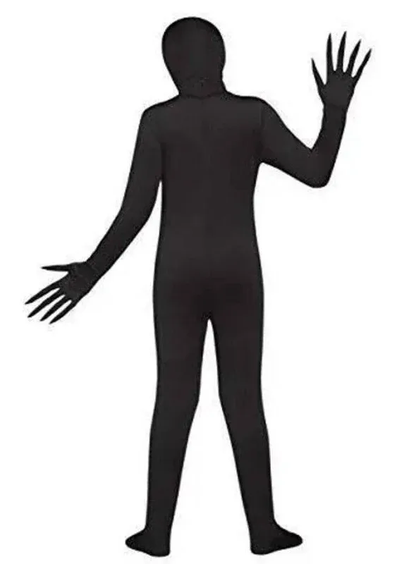 Fun World Fade Eye Shadow Demon Bodysuit Fingers Kids Halloween Costume Sz 12-14 ...