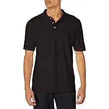 Hanes X-Temp Men's Performance Polo Shirt with Odor Control Black 3XL