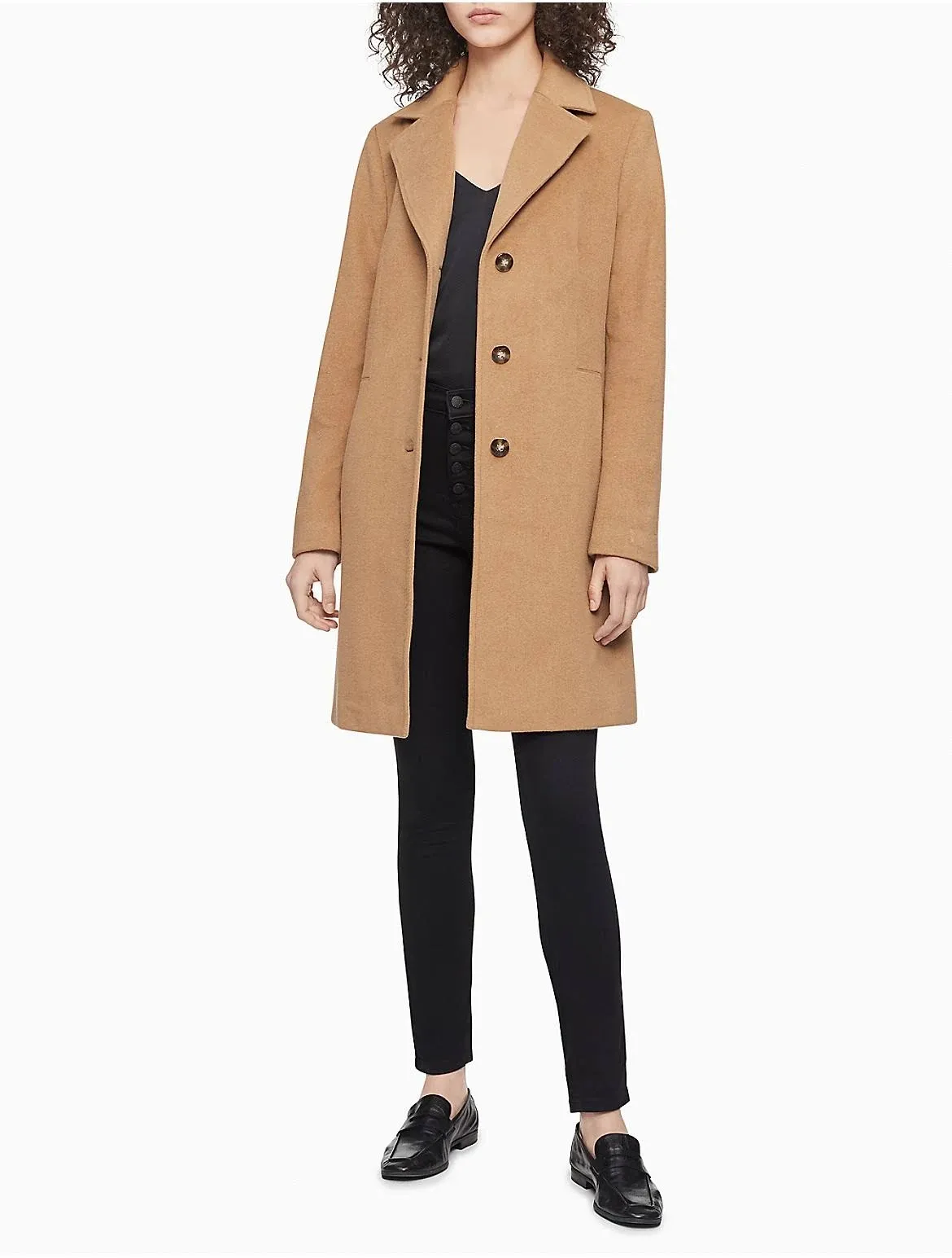 Calvin Klein Camel Coat - Size 8