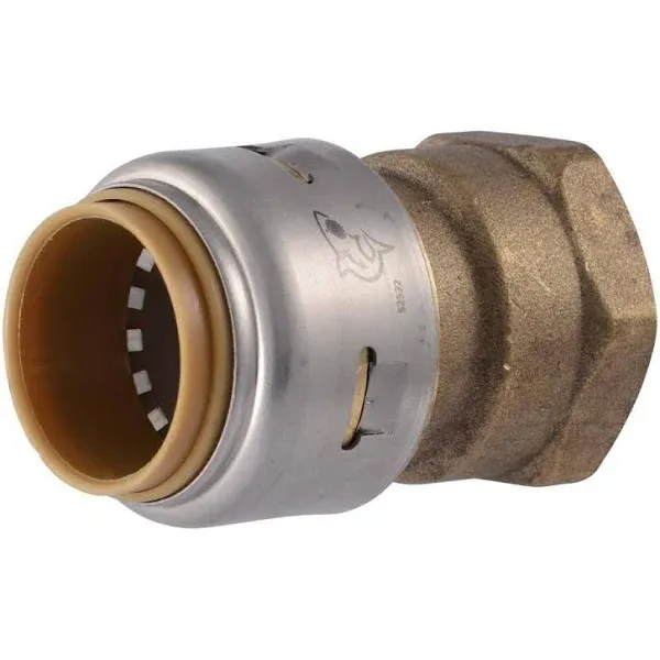 Sharkbite Brass Push Female Adapter, 3/4 x 3/4-in.