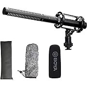 XLR Microphone, Shotgun Microphone BY-BM6060 with Shockmount Windscreen Mic f...