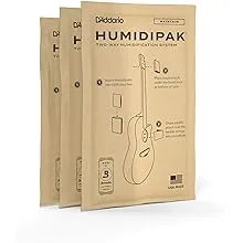 D'Addario Accessories Guitar Humidifier Packs - Two-Way Humidification System Conditioning Packets - For Maintaining Proper Guitar Humidification Level - 3 Maintain Replacement Packets