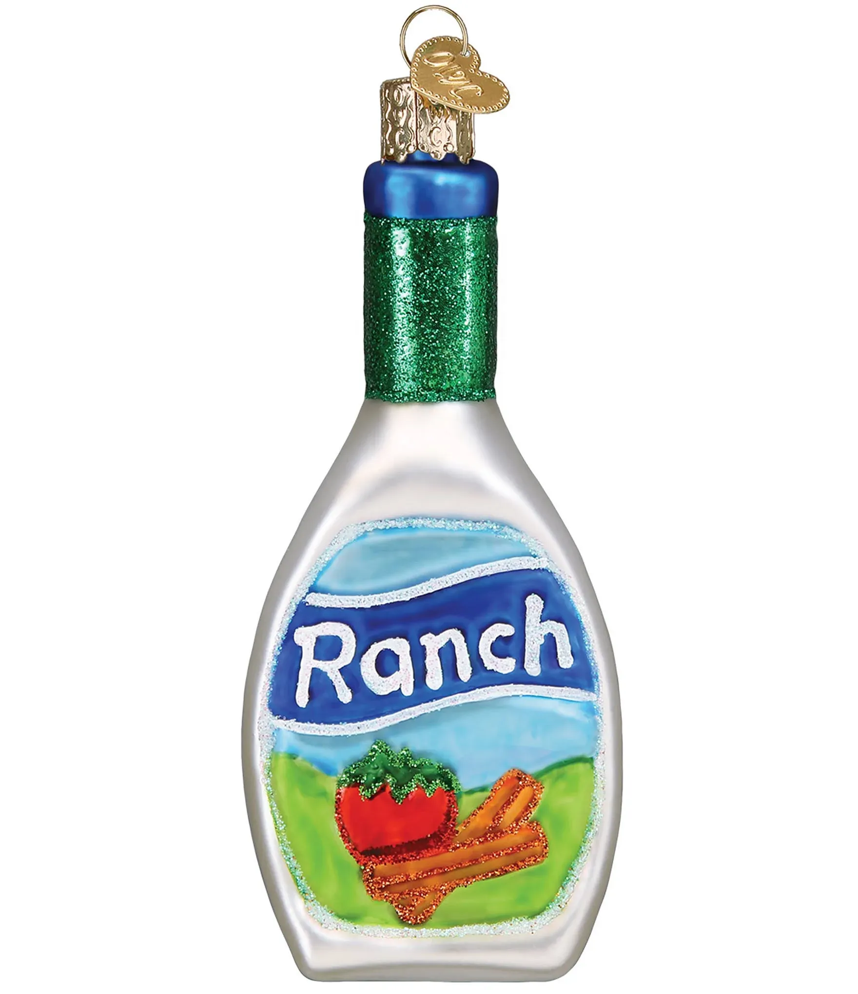 Old World Christmas Glass Blown Ornament, Ranch Dressing (With OWC Gift Box)