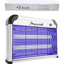 ASPECTEK Powerful 20W Electronic Indoor Insect Killer, Bug Zapper, Fly Zapper, Mosquito Killer-Indoor Use Including Free 2 PACK Replacement Bulbs