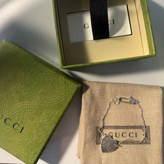 Gucci Jewelry | Guccis Trademark Bracelet with Heart Pendant | Color: Silver ...