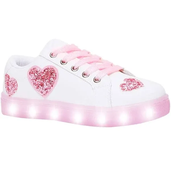 FABKIDS Glitter Heart Light-Up Sneaker - Kids'