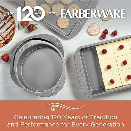 Farberware Bakeware Nonstick Roaster with Flat Rack, 11-inch x 15-Inch, Gray