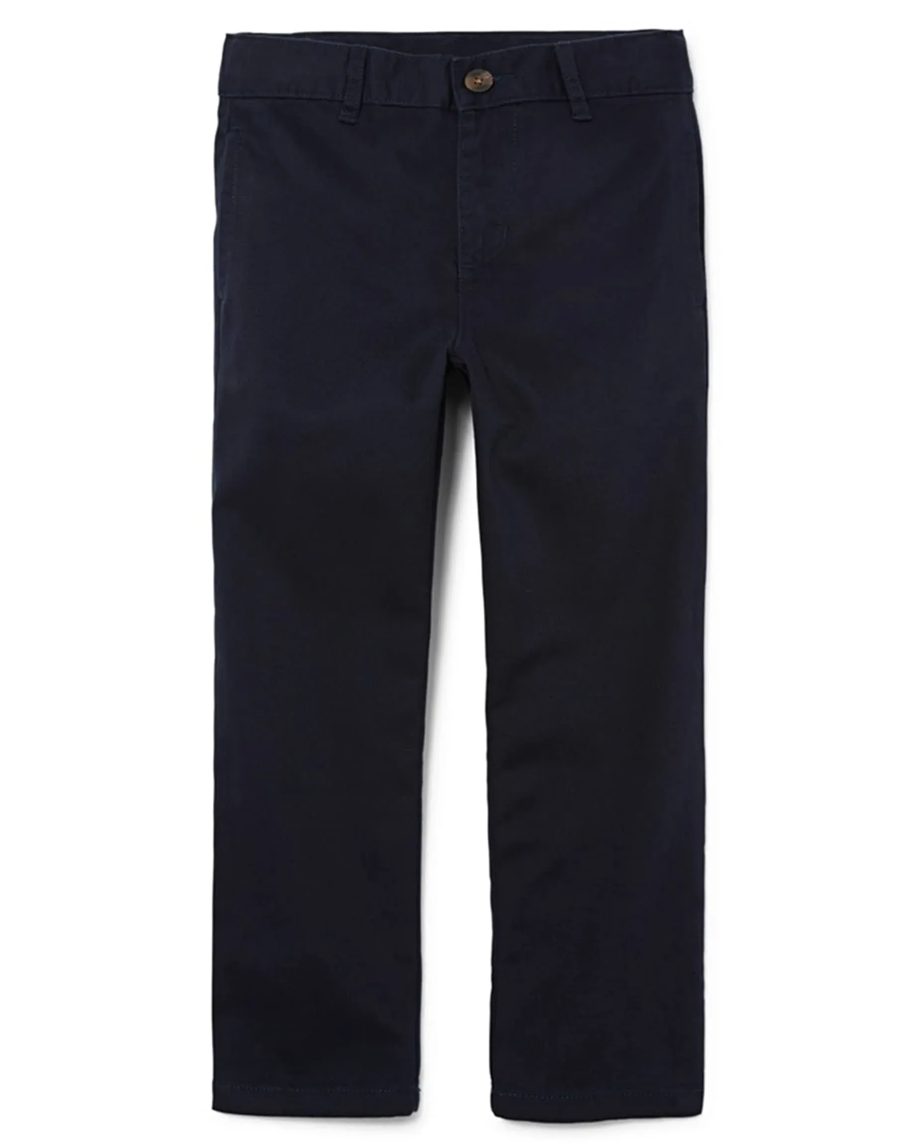 The Children's Place Boys Uniform Stretch Straight Chino Pants | Size 16 | Black | Cotton/Spandex