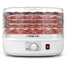 NutriChef PKFD06 Kitchen Countertop 5 Tray Rack Electric Food Dehydrator Machine