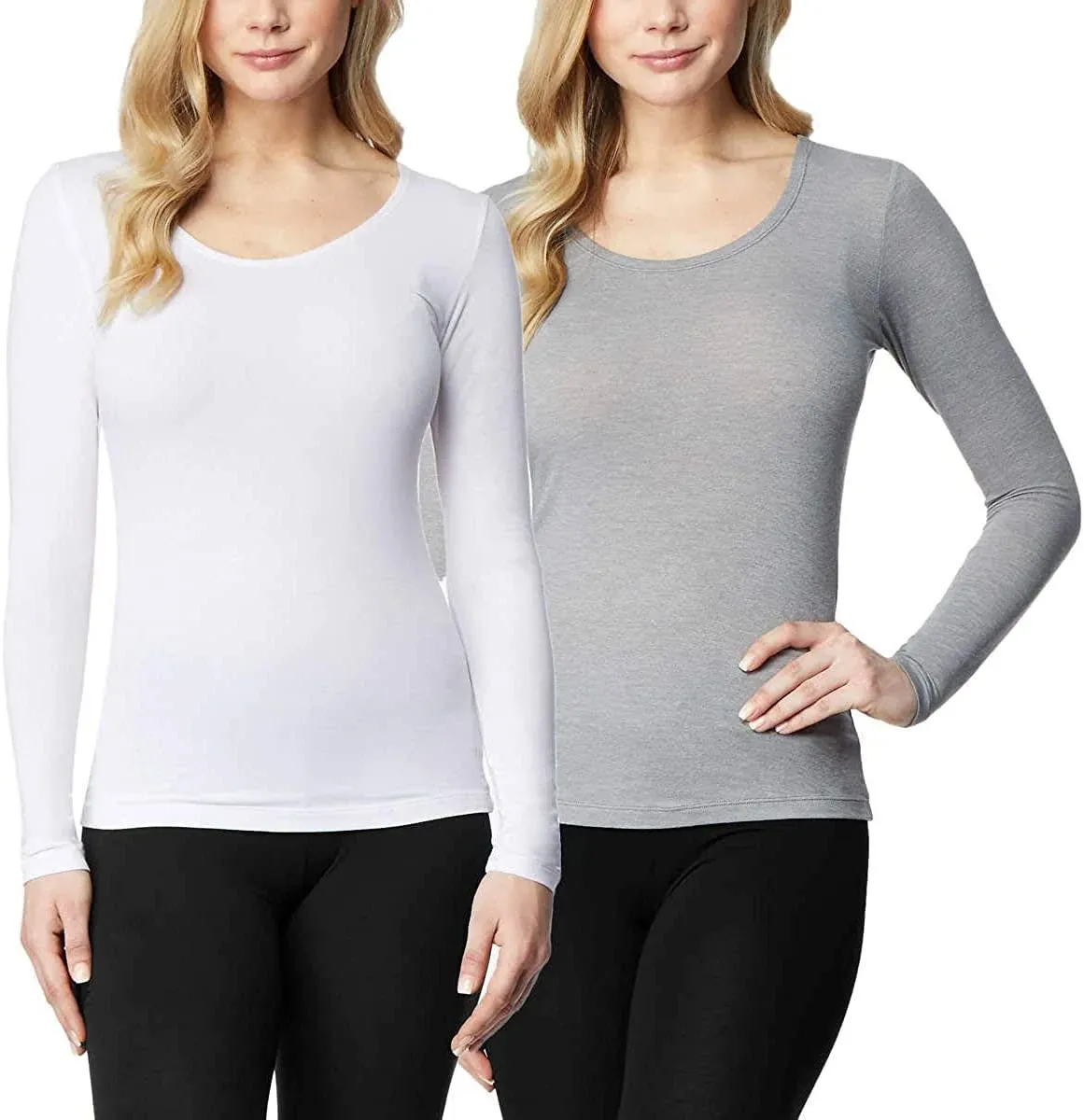 32 Degrees Women's 2 Pack Ultra Light Thermal Baselayer Scoop Top