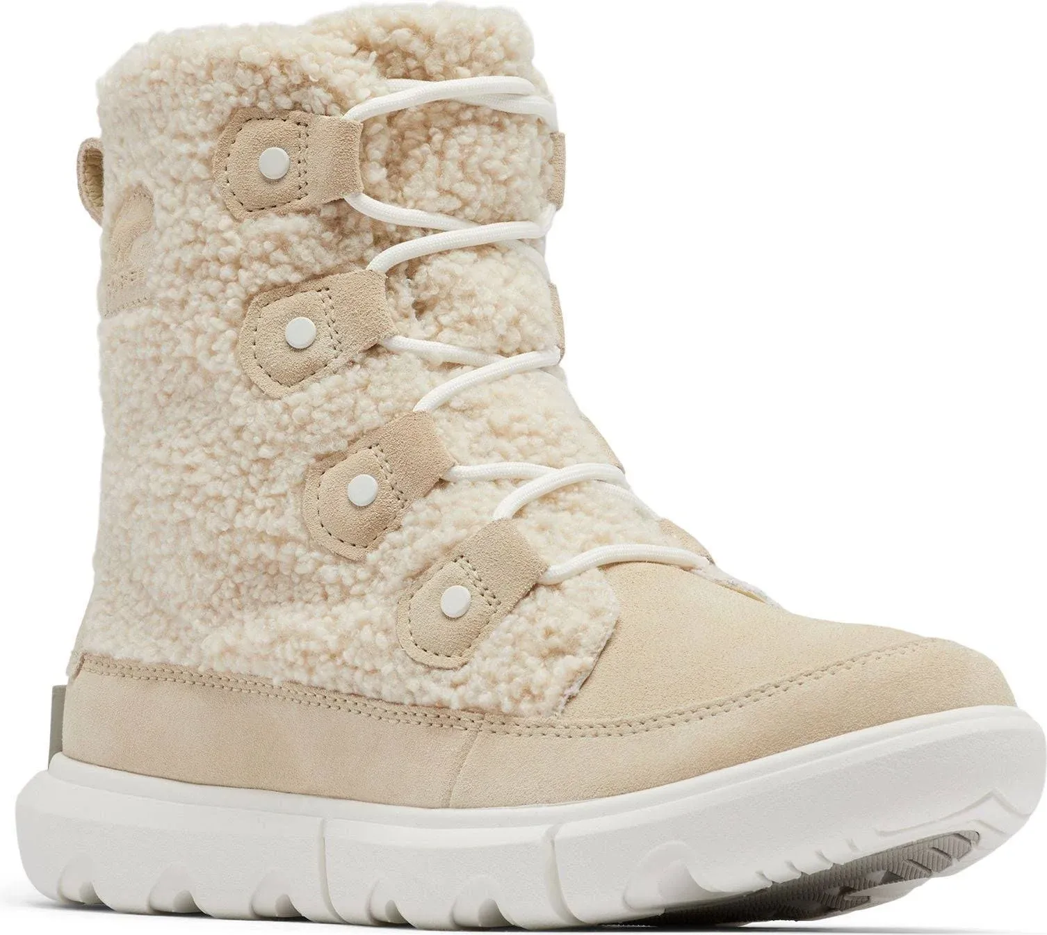 Sorel Explorer Next Joan Cozy Women's Boots Bleached Ceramic/Sea Salt : 6.5 B - Medium