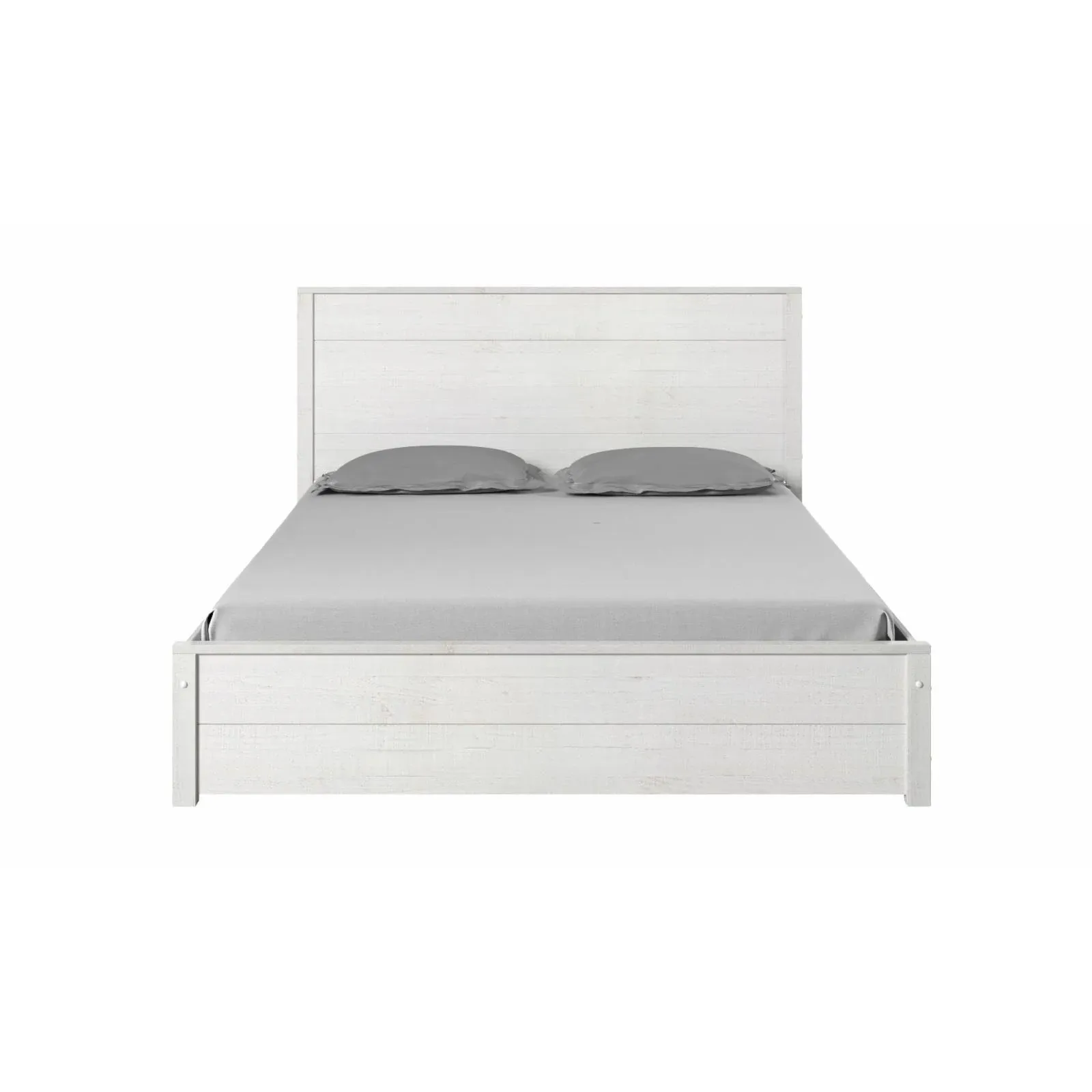 Hampton Solid Wood Bed Queen Size - Coastal White Finish