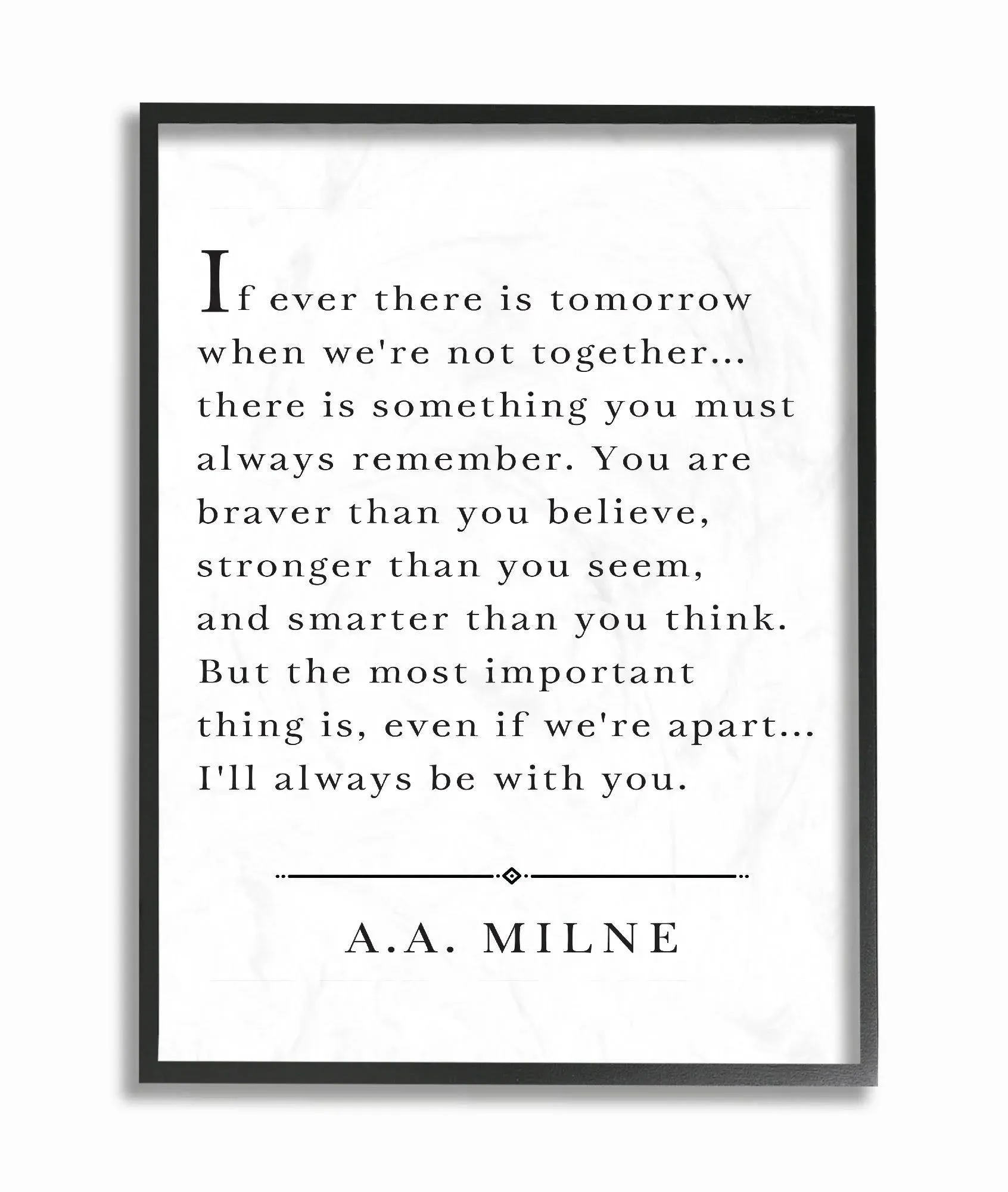 The Stupell Home Decor Collection I'll Always Be with You A.A. Milne Framed ...