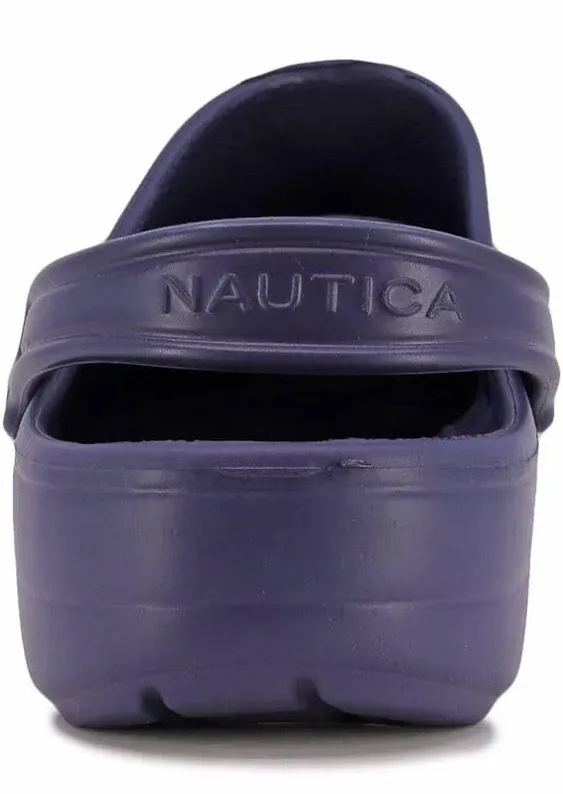 Nautica Men's Clogs - Athletic Sports Sandal - Slip-On with Adjustable Back Strap - (Water Shoes/Fuzzy Slippers) River Edge