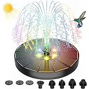 ALUKIKI Solar Powered Fountain 4W Bird Bath Fountains Pump Pool Fish Tank