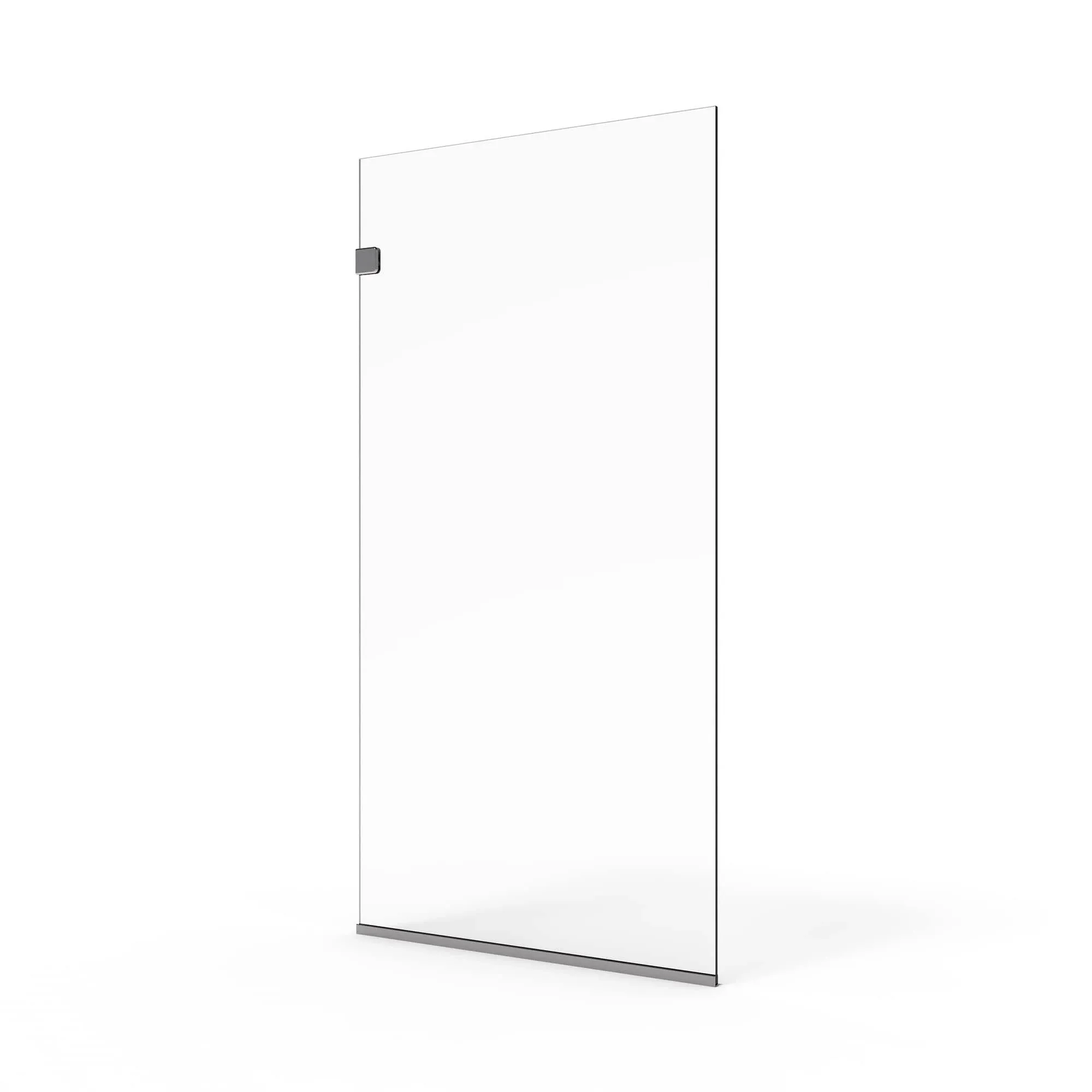 Fab Glass and Mirror Milan 24 in. x 60 in. Stationary Panel Fixed Shower Screen Clear Glass, Chrome