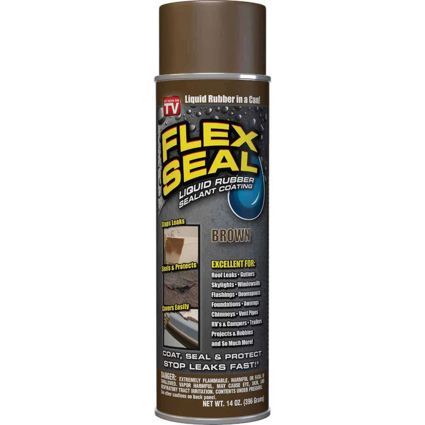 Flex Seal 14 oz. Spray Rubber Sealant, Brown