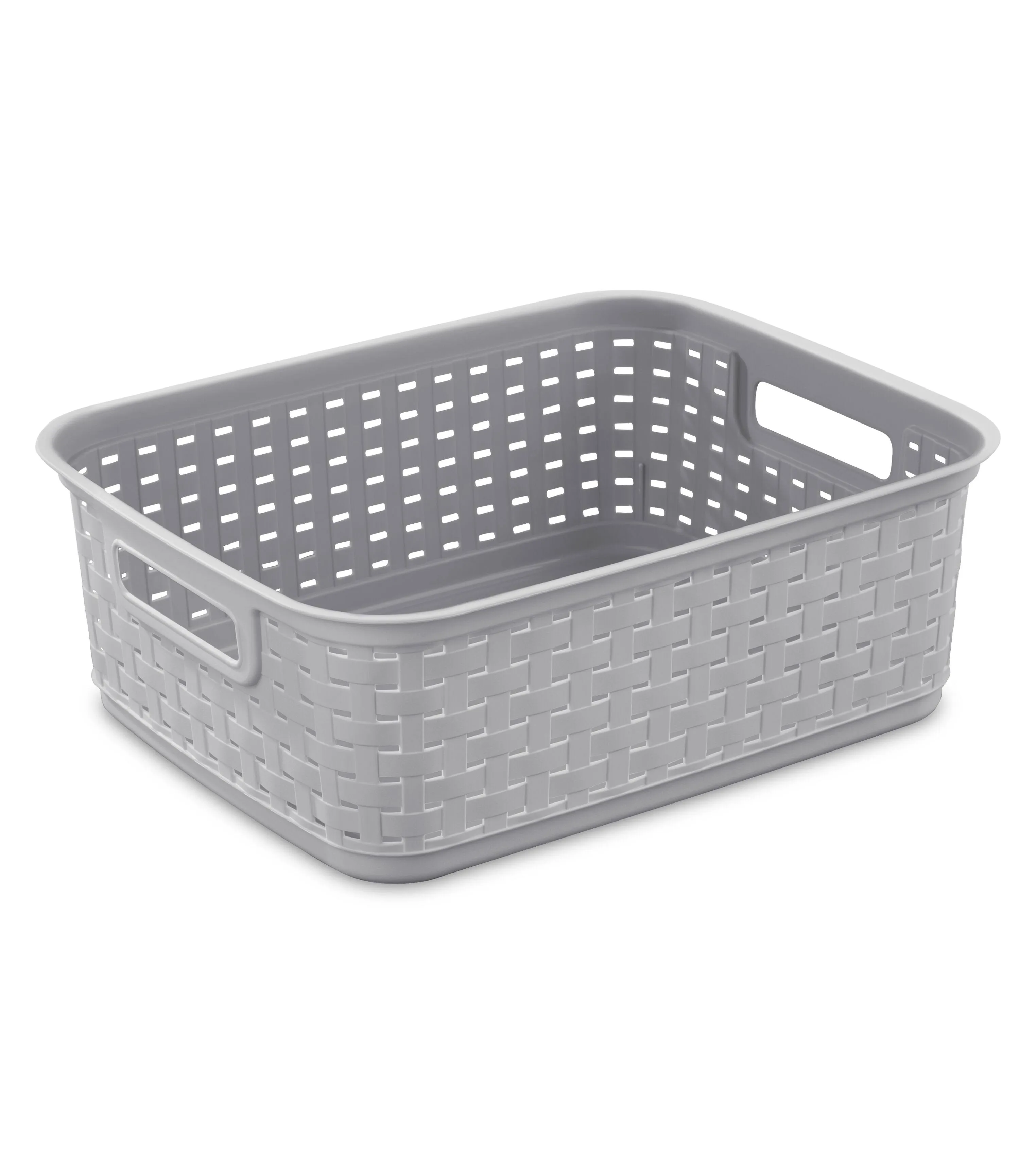 Sterilite Short Weave Grey Cement Basket