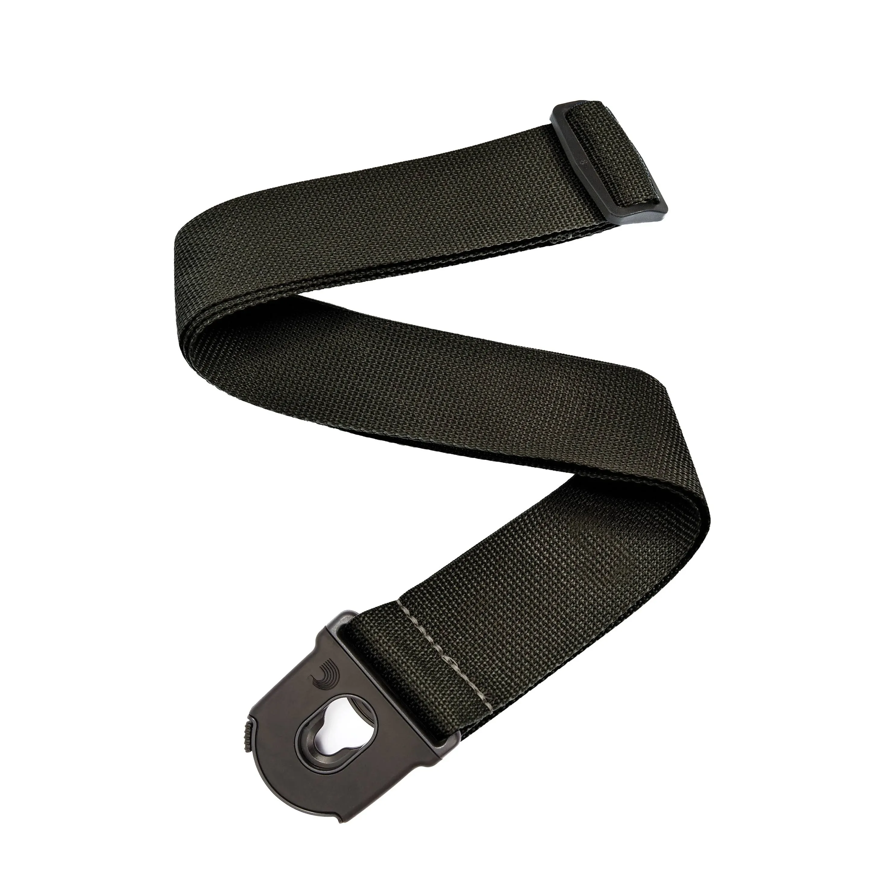 D'Addario PWSPL200 Planet Lock Guitar Strap, Polypropylene, Black