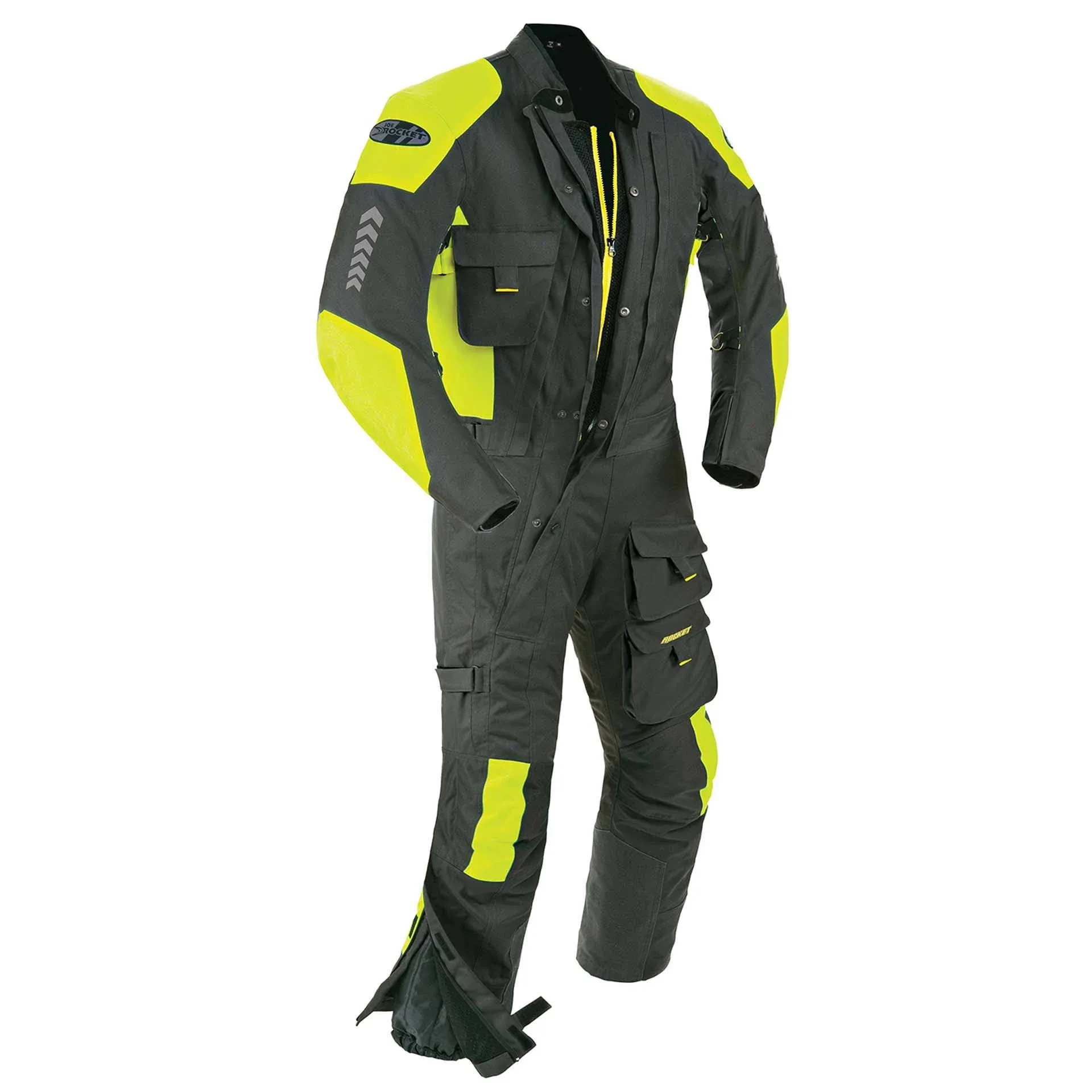 Joe Rocket Survivor Suit 2X Charcoal/Hi-Vi<wbr/>z