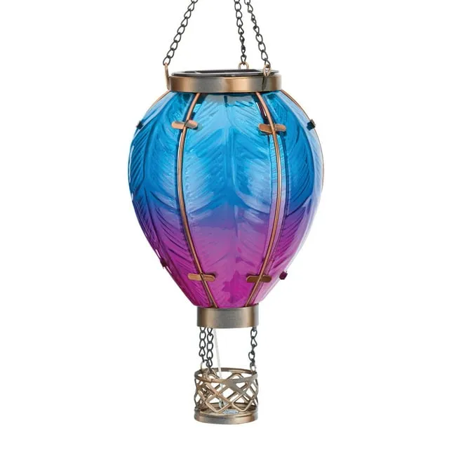 Regal Art & Gift Blue Hot Air Balloon Solar Lantern