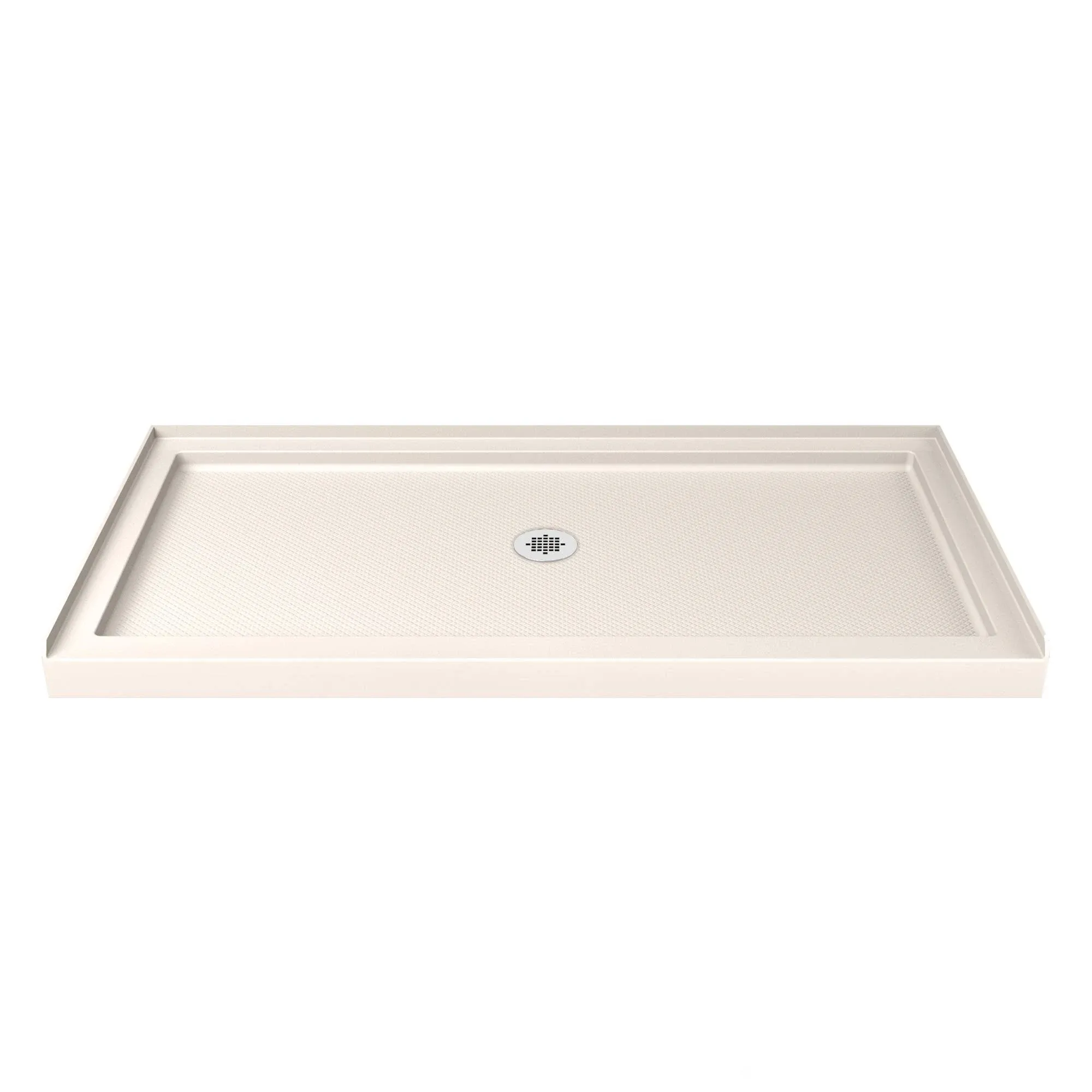 DreamLine DLT-1136601-22 Slimline 36 in. D x 60 in. W x 2 3/4 in. H Left Drain Single Threshold Shower Base Biscuit