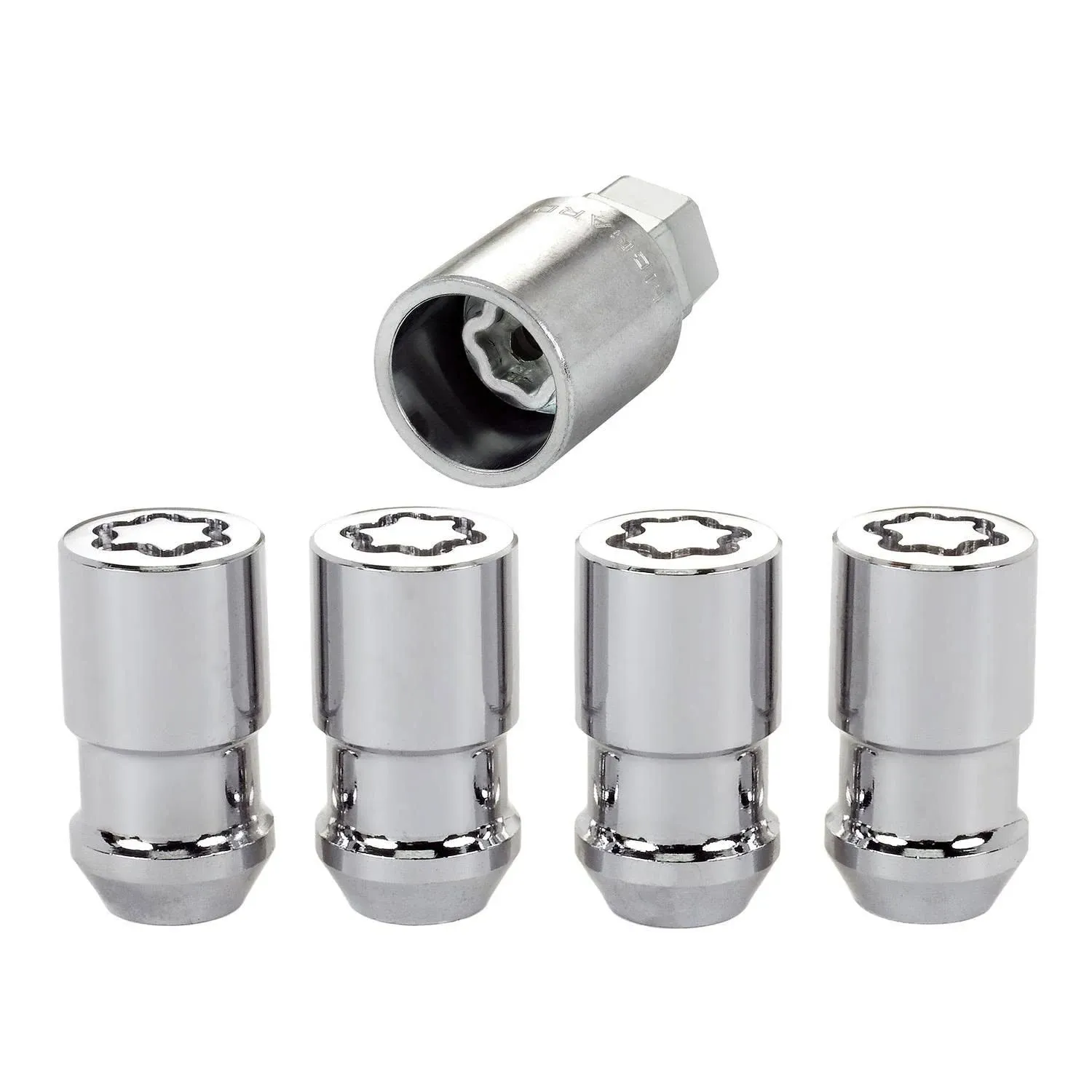 McGard 24198 Chrome Silver Cone Seat Wheel Lock Set